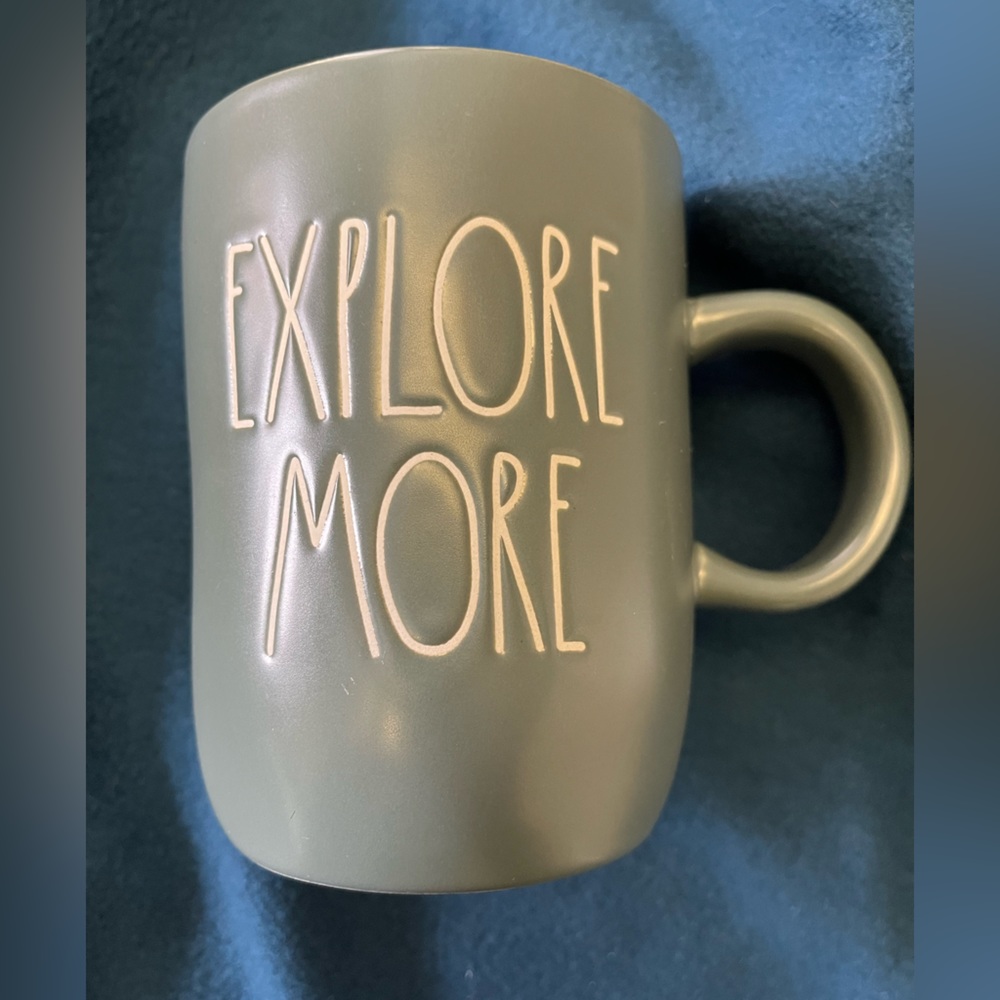 NWOT Rae Dunn “Explore More” Mug.